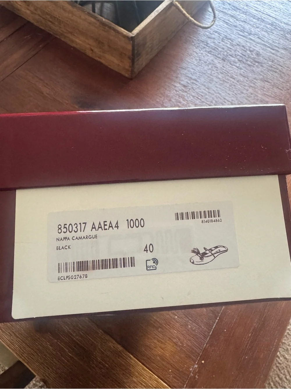 Gucci Black Box with Burgundy Lid